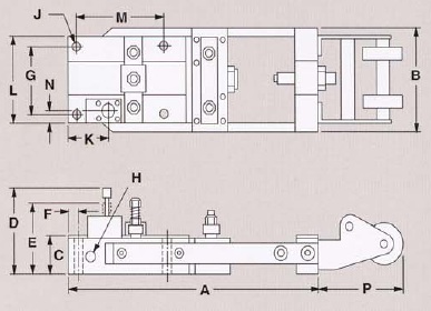 Zangenvorschub, Zangenvorschübe pneumatisch